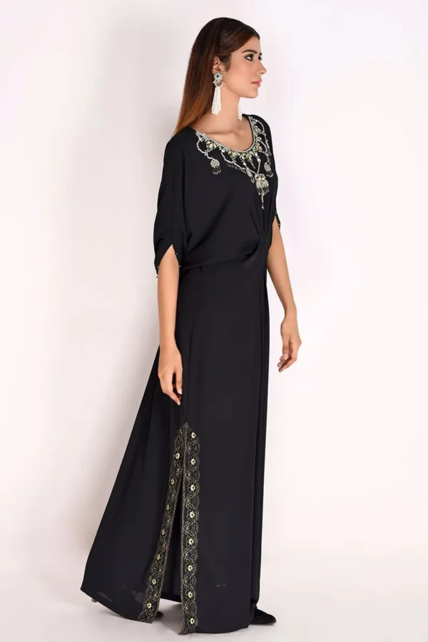 Black Georgette Kaftan